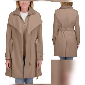 NWOT Halston Tan Women's Belted Trench Coat Size M